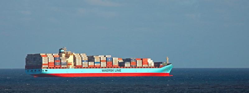 Maersk-fartyg på väg. Foto: Creative Commons Lic, kredit: Bluesnap