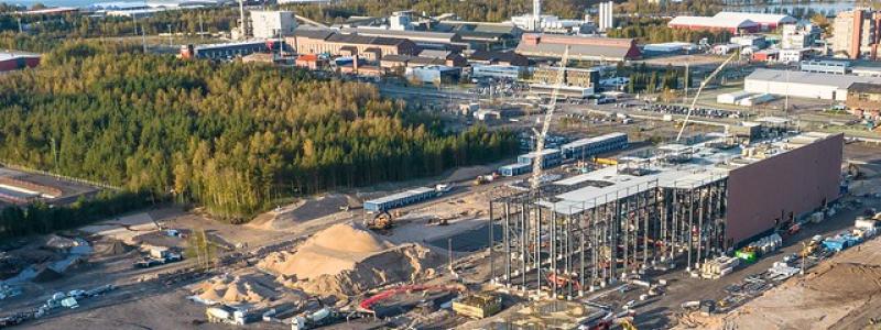 Här uppstår Kelibers nya litiumfabrik. Foto. Keliber/ Sibanye-Stillwater