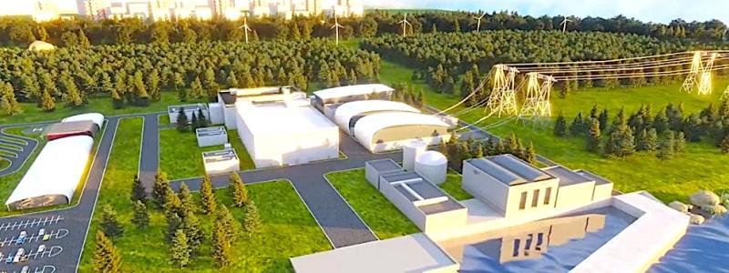 Nuward, EDF:s dotterbolag designar också SMR-kraftverk. Illustrationen visar en möjlig anläggning. Bild: EDF GROUP