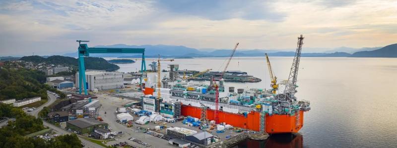 Equinors fartyg Johan Castberg FPSO vid Aker Solutions Stord, September 2023
Drönarfoto: Jonny Engelsvoll & Lizette Bertelsen / Equinor