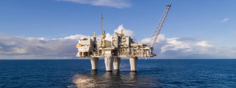 Plattform i Trollområdet i Nordsjön där ytterligare olje- och gasfynd gjorts. Foto: Equinor