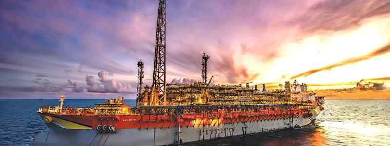 Illustration av ett nytt mobilt borrplattform. ExxonMobil