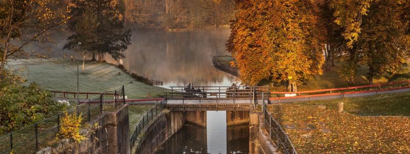 Fall- och slussområdet i Trollhättan är Årets industriminne 2025. Foto: Tekniska museet