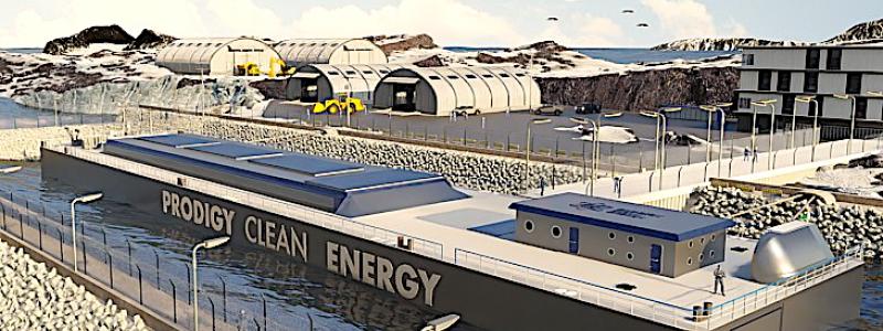 Dessa flyttbara anläggningar ska enligt bolaget kunna anpassas för en bruttoeffekt från 1 till 1 000 megawatt el, och även kunna användas för tillämpningar med högt värmebehov, exempelvis för industriella processer. Bild: Prodigy Clean Energy / branschrapportering