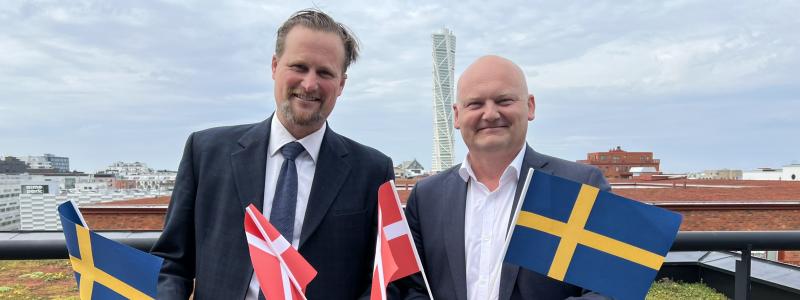 Från vänster; Carl Johan Sonesson, vice ordförande, og Lars Gaardhøj, ordförande, i Greater Copenhagen. Foto: Greater Copenhagen