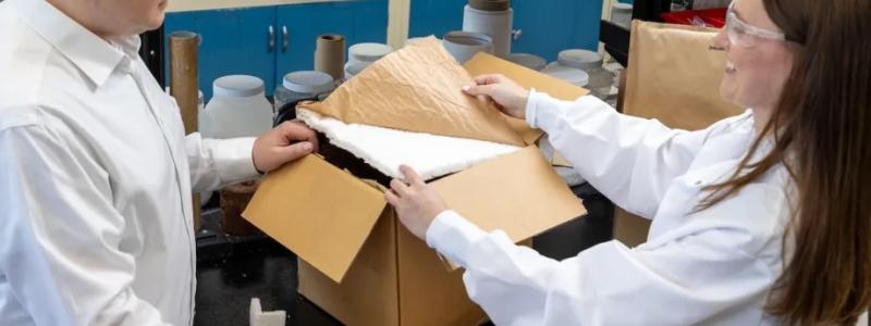 Henkel’s project with VTT aims to develop a lightweight, formable, and recyclable foam material based on wood fibres. Photo: Henkel.