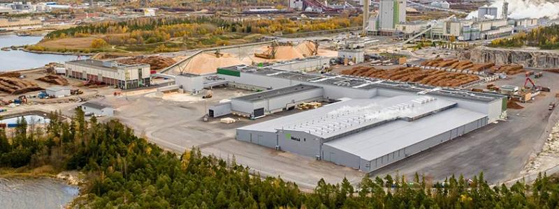 Metsäs nuvarande anläggning i Rauma. Foto: Metsä Group