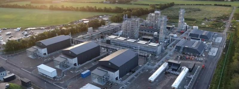 Projektanläggningen i Kassø sedd från ovan. Foto: European Energy