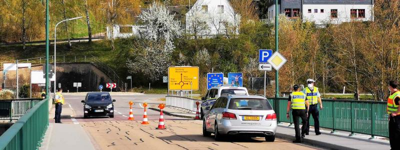 Poliskontroll vid den tysk-luxemburgska gränsen. Foto: Wikipedia Common, kredit: GilPe