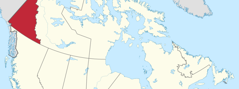 Provinsen Yukon i norra Kanada på gränsen till Alaska. Karta: MapGrid/Wikimedia Commons