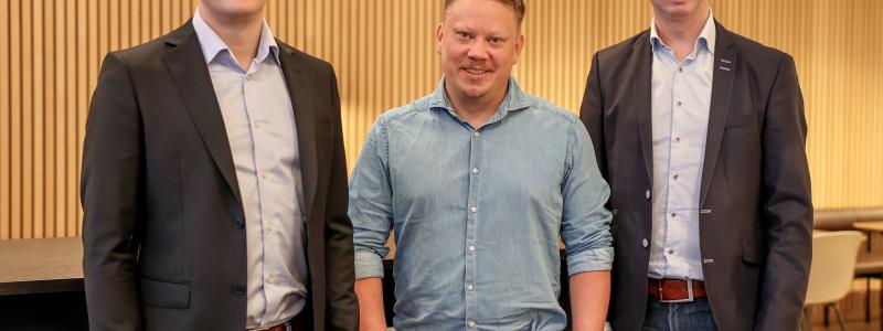 Från vänster: Markus Holmberg, Fredrik Westerberg och Tore Johnsson. Foto: Wibax