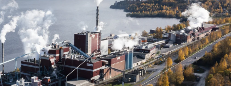 Mondis produktionsanläggning i Dynäs utanför Kramfors. Foto: Mondi
