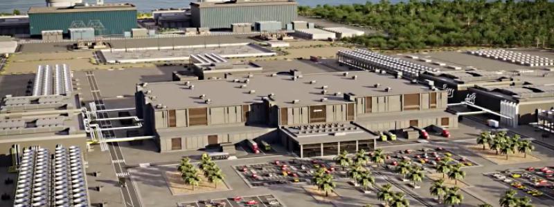 Illustration av hur kärnkraft och AI-datacenter kan integreras i framtida energisystem. Bild: AtkinsRealis