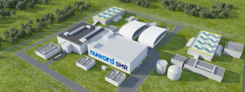 Illustration av ett Nuward SMR- kärnkraftverk. Bild: Nuward