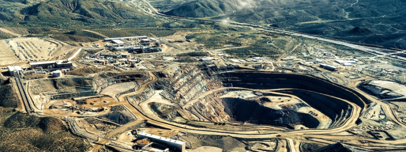 Mountain Pass, USA:s enda gruva för sällsynta jordartsmetaller. Foto: Mountain Materials