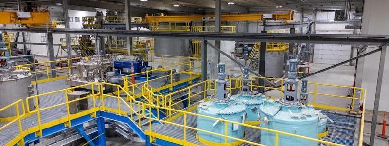 Sedan 2020 har SRC byggt en toppmodern anläggning för bearbetning av sällsynta jordartsmetaller i Saskatchewan, med finansiering från provinsregeringen i Saskatchewan och Kanadas federala regering. Anläggningen omfattar hela processen från mineral till metall, inklusive hydrometallurgi, separationsprocesser och metallsmältning. Varje steg bygger på avancerade, egenutvecklade och egenbyggda tekniker, utformade med särskilt fokus på operatörernas säkerhet och på hållbarhet. Foto: Saskatchewan Research Council (SRC)