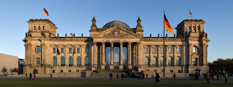 Tyska parlamentet i Berlin. Foto: Wikipedia Common, Kredit: Jürgen Matern