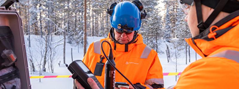 Exploateringsteam i finska skogar. Foto: Anglo-American