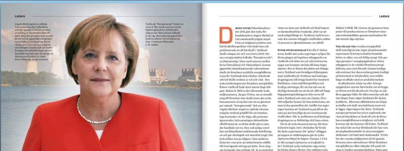 Ledare, tidningen Nordisk Energi, juni 2016