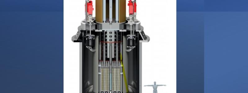 Reaktorn SEALER, som utvecklas av det svenska företaget Blykalla, är en blykyld snabb neutronreaktor i litet modulärt format.  Illustraton: Bykalla