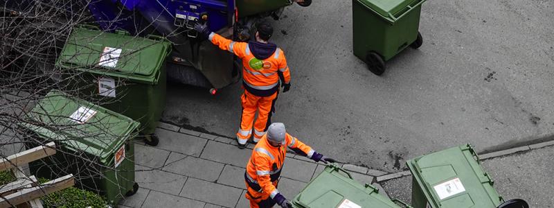 Soptömning i Stockholm. Foto: IVL