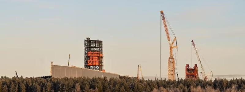 Stegras pågående byggprojekt i Boden, Sverige.
Foto: Stegra