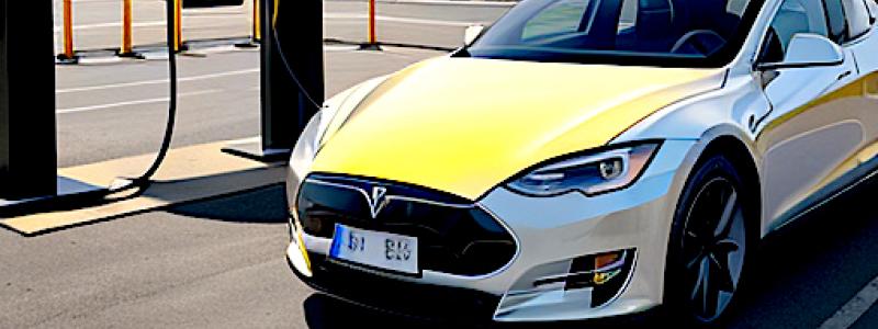 Tesla vid laddning. Hertz beslut att sälja en stor del av sin elbilsflotta och investera i bilar med förbränningsmotorer markerar en viktig förändring i företagets fordonsstrategi. Foto: Arkivbild
