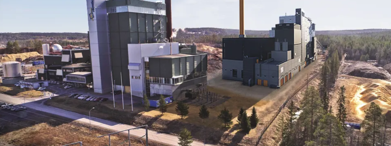 Metanolfabriken kommer att byggas intill Jämtkrafts kraftvärmeverk i Lugnvik. Foto:  Jämtkraft.