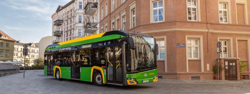 MPK Poznańs fordonsflotta består för närvarande av över 300 Solaris-bussar, varav 58 är elektriska och 25 drivs med vätgas. Foto: Solaris Bus & Coach