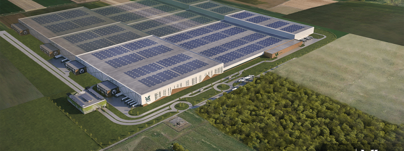Visualisering av den nya fabriken. Ill: Verkor