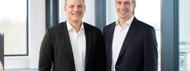 Werner Ponikwar, VD för Thyssenkrupp Nucera (left) and Stefan Hahn, CFO för samma företag. Thyssenkrupp Nucera tillverkar alkaliska vattenelektrolysörer – en teknik som är beprövad men som konkurrerar med andra lösningar som PEM och SOEC. Photo: Thyssenkrupp Nucera