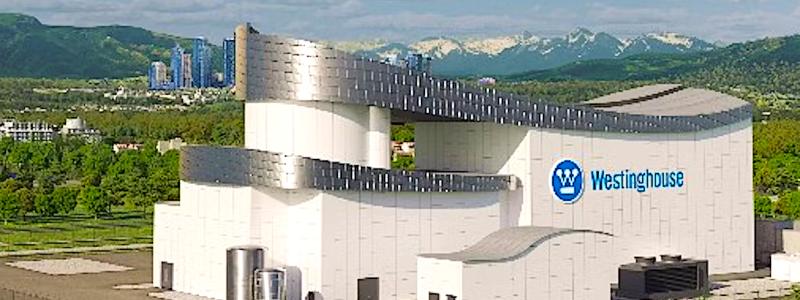 Westinghouse minireaktor modell, avsedd för Finland i samarbete med Fortum. Bild: Westinghouse