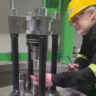 Närbild på installation av vätgasautoklav. Foto: Swerim