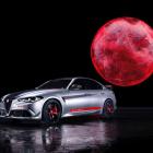 Alfa Romeo Giulia Quadrifoglio Luna Rossa visades tidigare även på Bryssels bilsalong. Foto: Stellantis Press Image