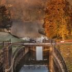 Fall- och slussområdet i Trollhättan är Årets industriminne 2025. Foto: Tekniska museet