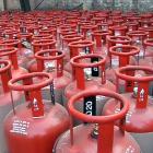 Lagring av gasflaskor med flytande gas i Indien. Foto: Wikipedia Common Lic. Kredit: Krish Dulal
