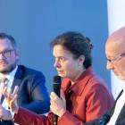 "Regeringar kan inte förvänta sig att industrin tar hela risken för vätgasprojekt – och vice versa". Talare vid den senaste, Investing in Hydrogen-konferensen, i London betonade den stora mängd risk som varje part i ett grönt vätgasprojekt förväntas hantera. Charlotte Roule, vd för Storengy och vice ordförande för vätgas vid Engie (andra från vänster), talar under Investing in Hydrogen 2025-konferensen. Foto: Leaders Associates