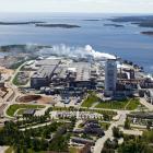 Fabriken i Husum där investeringen i en ny torkmaskin pausas. Foto: Per Ågren Media-Bild/Metsä Group