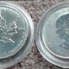 Högvärdiga mynt av palladium. Foto: Wikimedia Commons Lic. Kredit: Snd3054