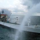 Brand på ett kylfartyg. Foto: US Navy/Wikimedia Commons