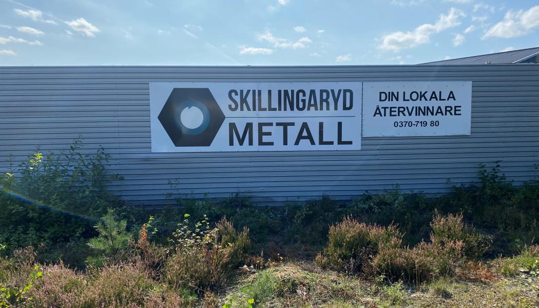 Skillingaryd tar över Järnbacken Återvinning. Från 1 november hänvisas företag- och privatpersoner till Storgatan 85 i Skillingaryd. Foto: Skillingaryd Metall