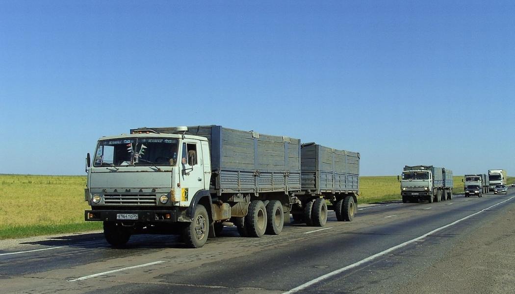 Kamaz-lastbilar i Volgograd Oblast, Ryssland. Foto: Wikipedia Common, kredit: Hög kontrast
