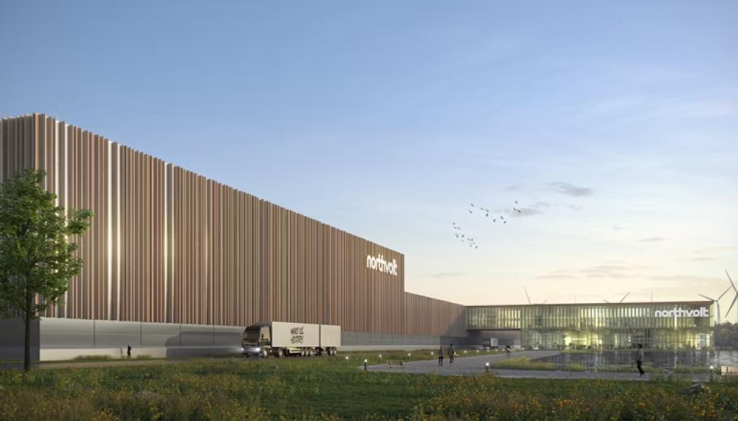 Illustration av planerad batterifabrik i Tyskland. Så skulle det se ut i Heide, i delstaten Schleswig-Holstein. Foto: Northvolt