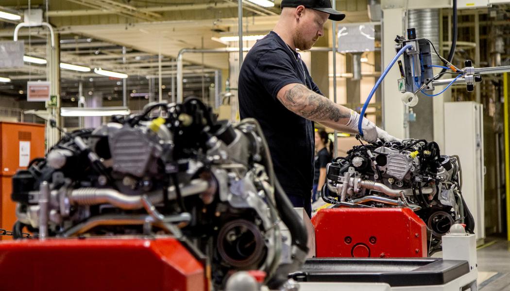 Adam Ihse/TT: Volvo Cars motorfabrik i Skövde. Arkivbild