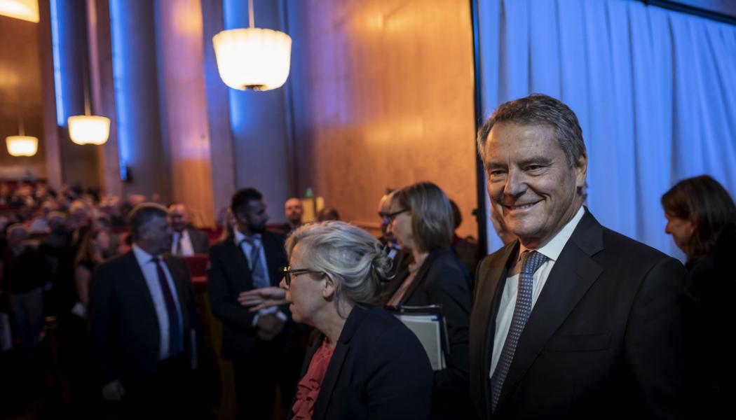 Björn Larsson Rosvall/TT: AB Volvos styrelseordförande Carl-Henric Svanberg (höger) vill att Sverige går med i Nato. Arkivbild.