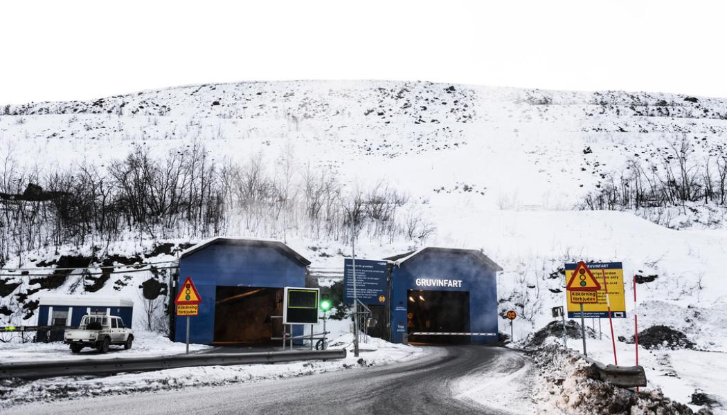 Karin Wesslén/TT: Exportföretagen ser ganska ljust på framtiden. Här infart till gruvan i Kiirunavaara-fjället. Arkivbild.
