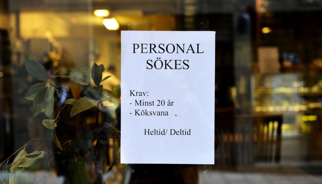 Tomas Oneborg / SvD / TT: Minskat sug efter arbetskraft. Arkivbild.