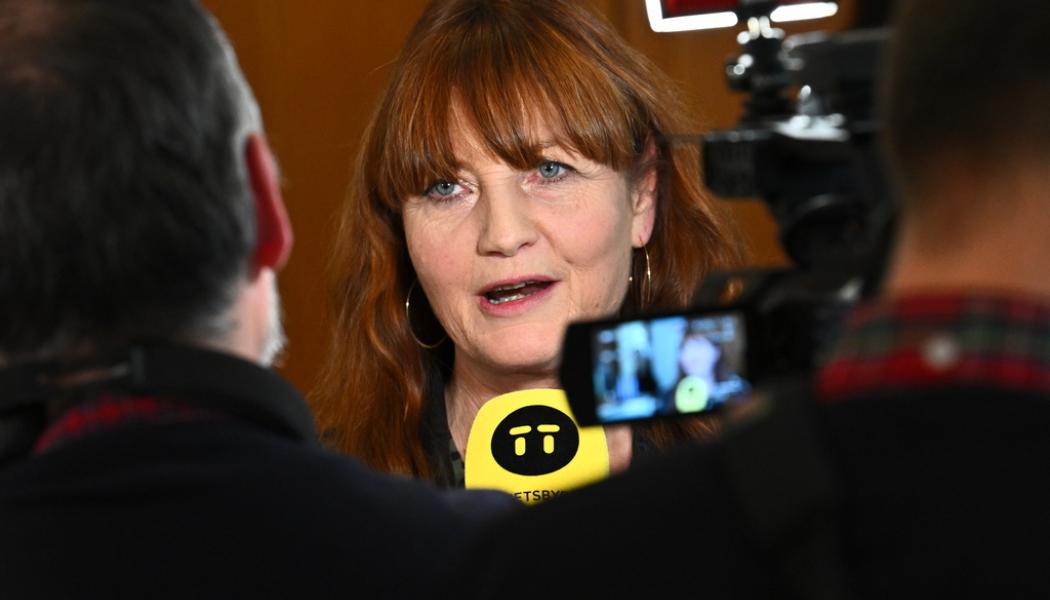 Claudio Bresciani/TT: IF Metalls ordförande Marie Nilsson. Arkivbild.