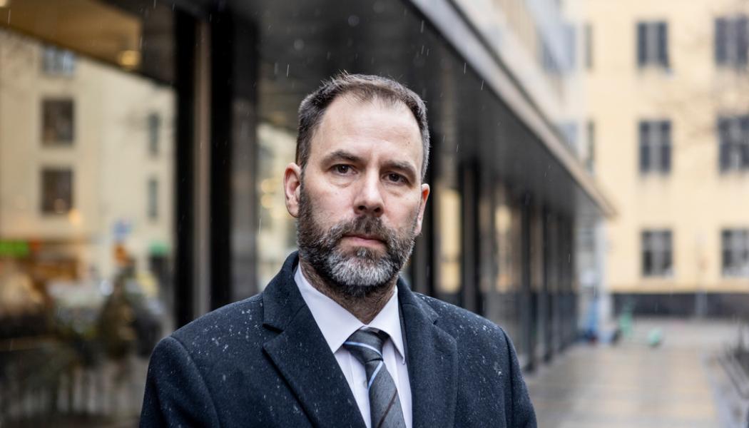 Christine Olsson/TT: Per Widolf, förhandlingschef för Industriarbetsgivarna, kommenterar löneförhandlingarna.