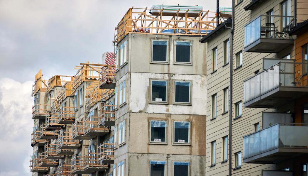 Fredrik Persson/TT: Stillastående bostadsbygge i Ursvik utanför Stockholm. Arkivbild.